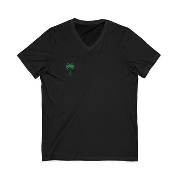 MommaPalm Wisdom V‑Neck Tee — Palm Logo Casual Women's Mom Shirt