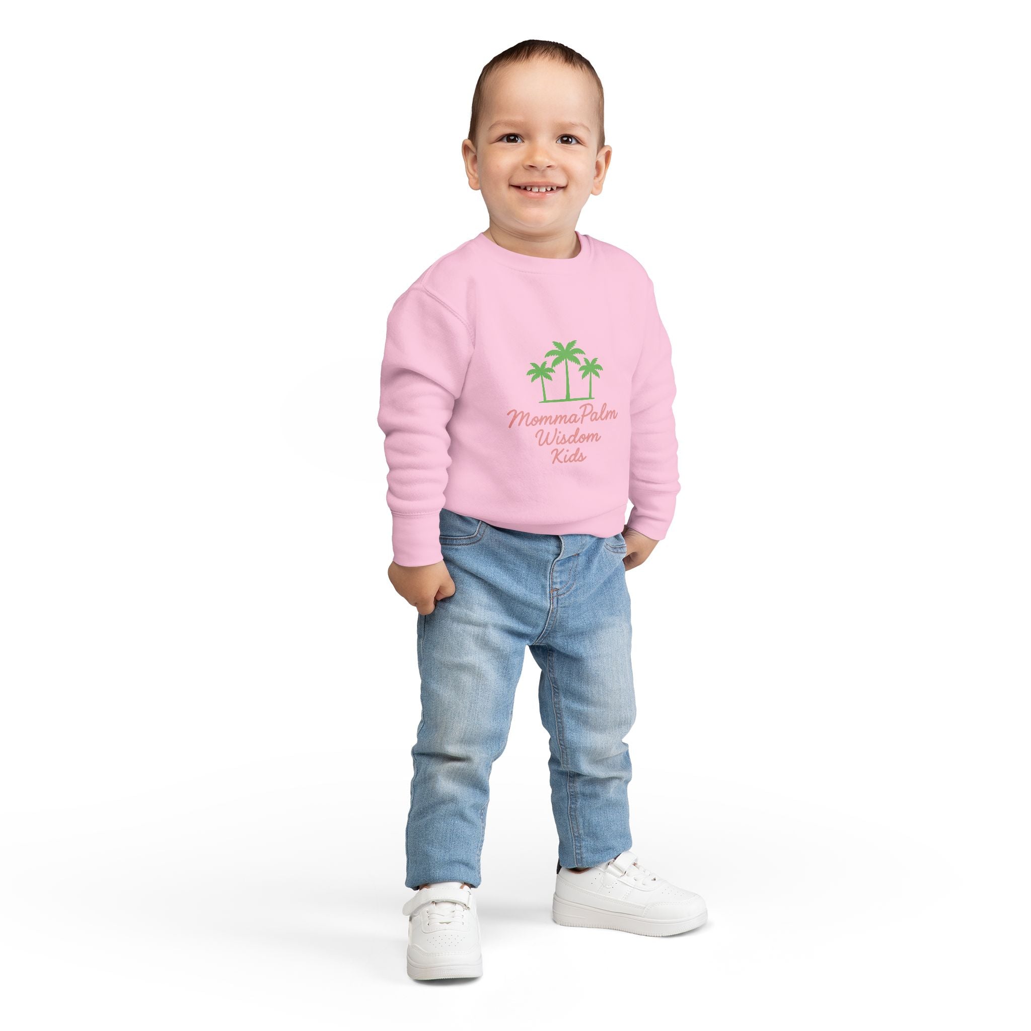 Toddler Sweatshirt - Momma Palm Wisdom Kids Palm Tree Crewneck