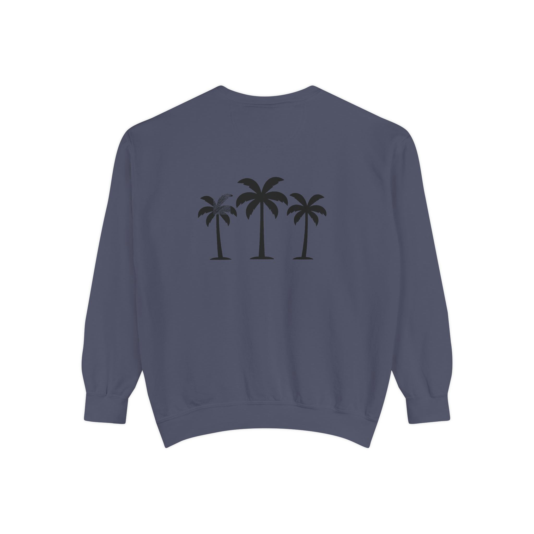 Palm Trio Sweatshirt — Tropical Palm Trees Graphic Crewneck