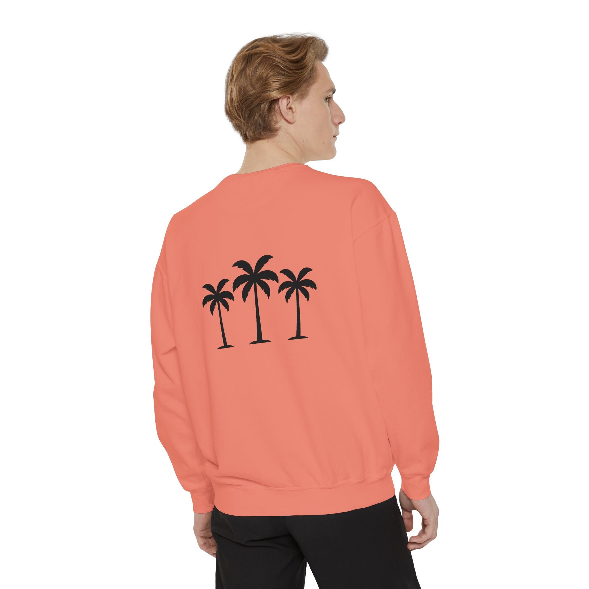 Palm Trio Sweatshirt — Tropical Palm Trees Graphic Crewneck