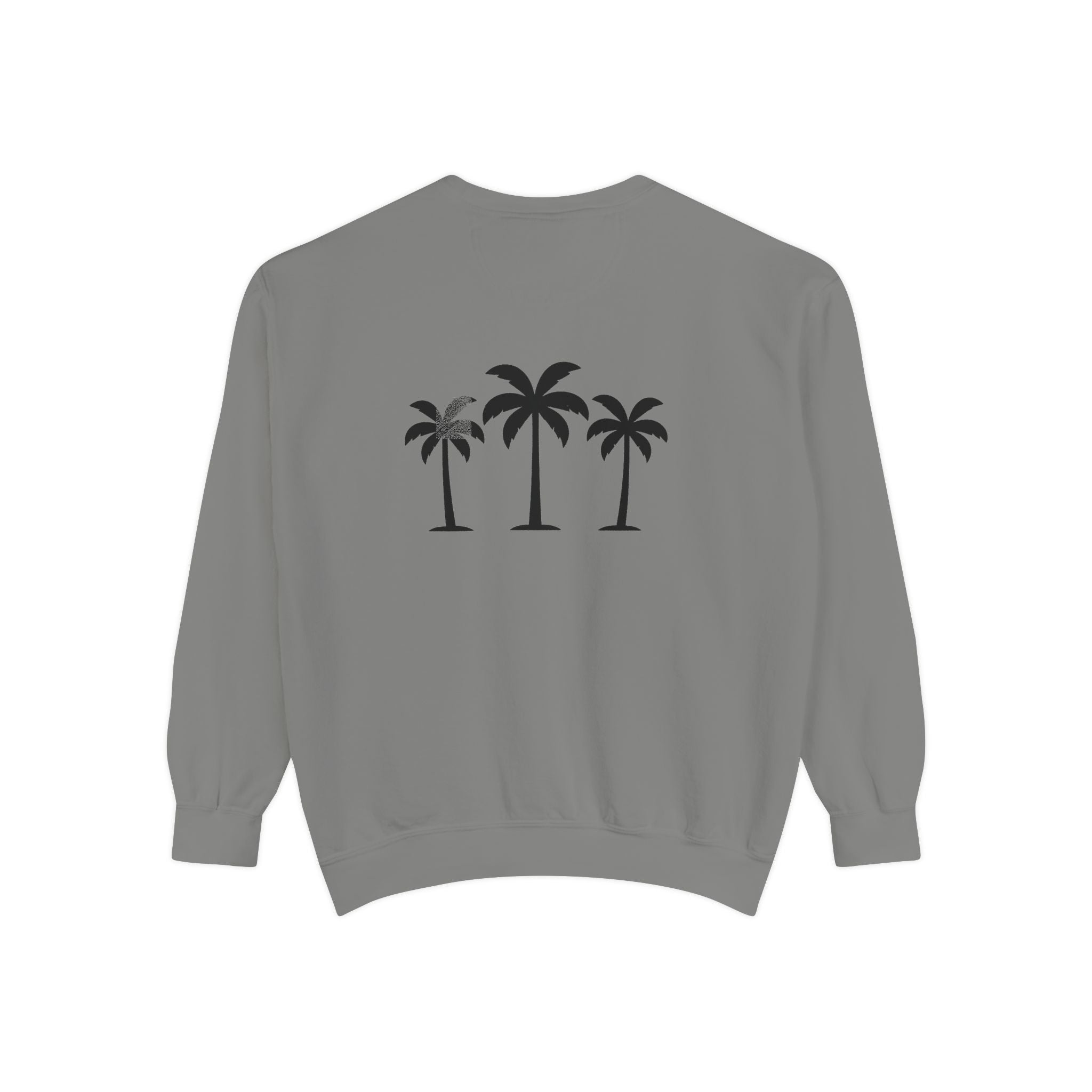 Palm Trio Sweatshirt — Tropical Palm Trees Graphic Crewneck