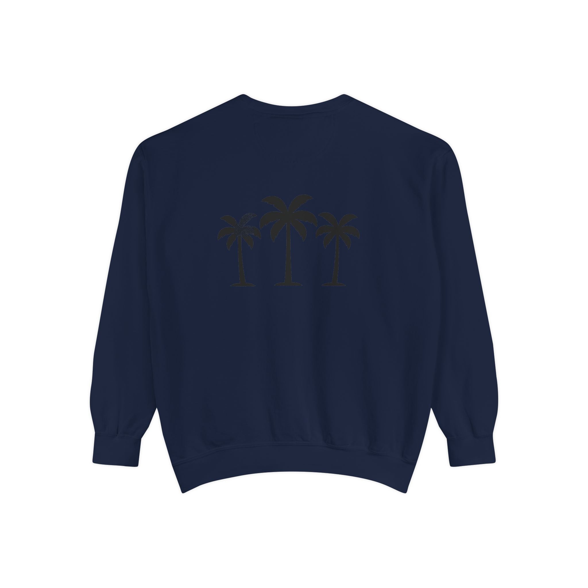 Palm Trio Sweatshirt — Tropical Palm Trees Graphic Crewneck