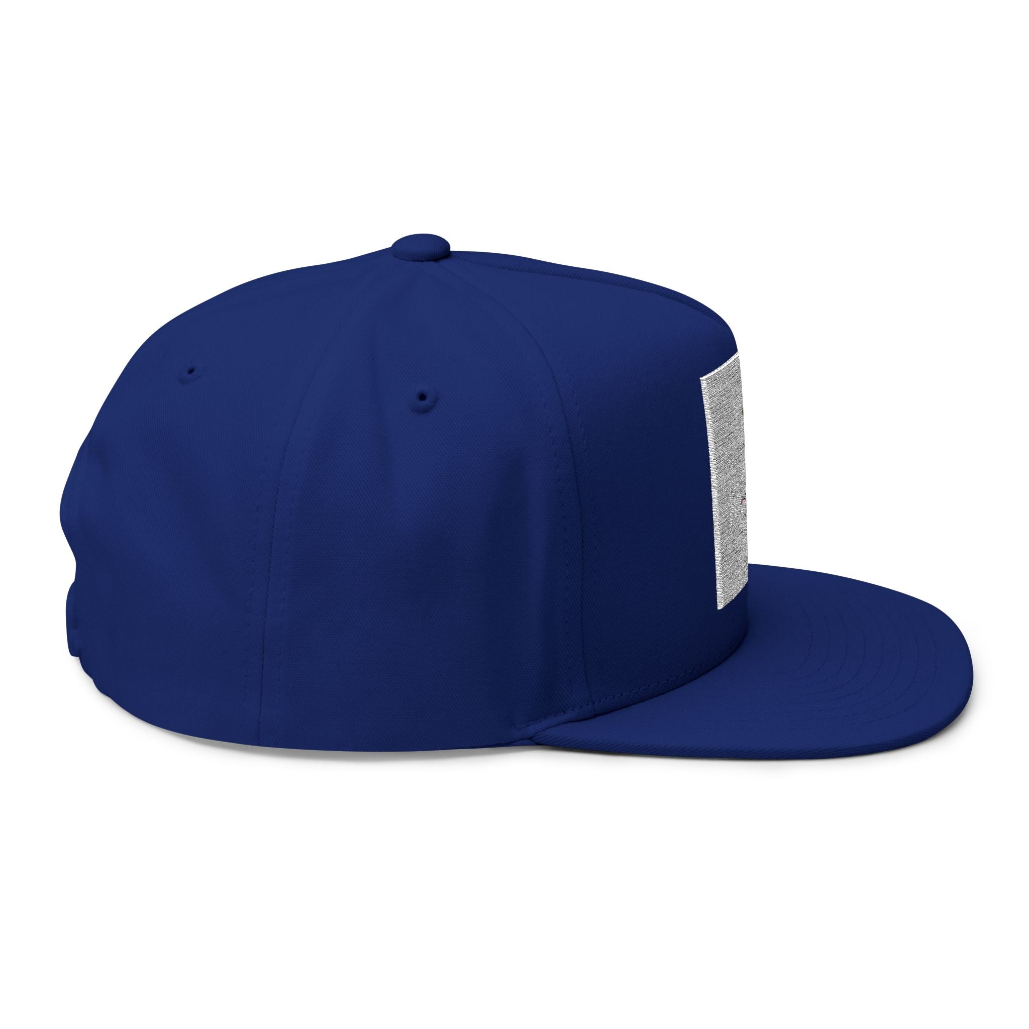 Flat Bill Cap — Embroidered Palm Tree "Tropical Vibes" Snapback
