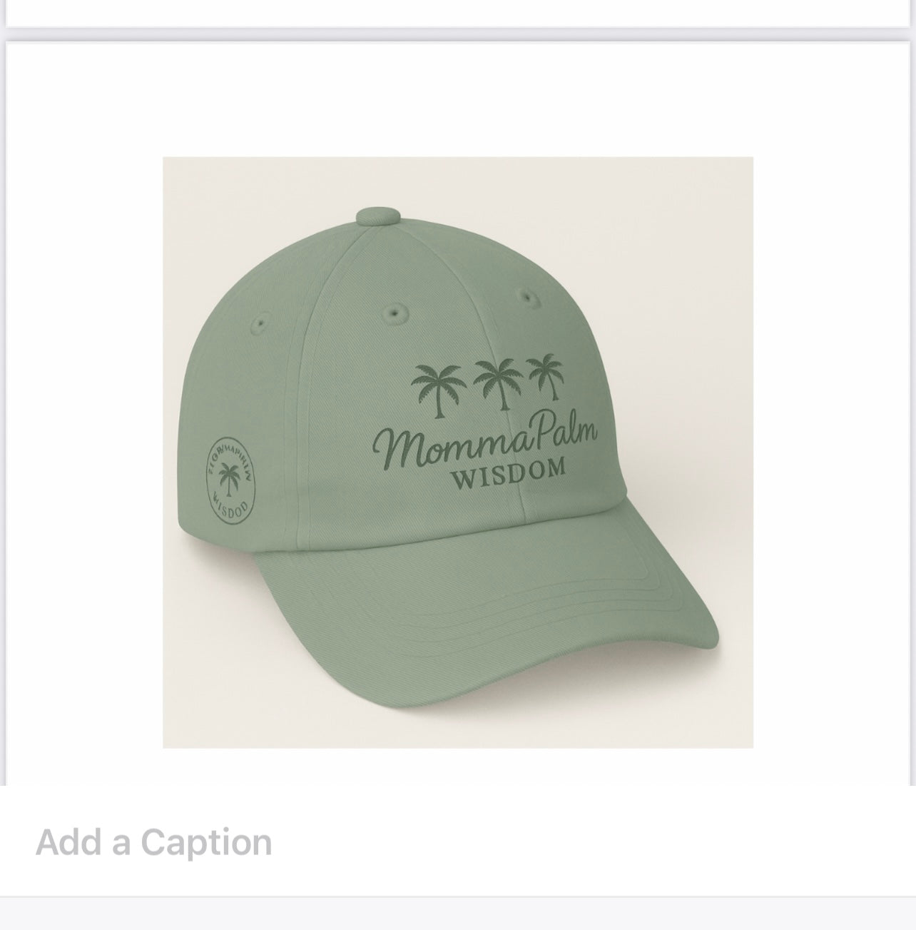 MommaPalm Kids’ Palm Logo Hat (Ages 6–10) – Embroidered Classic Cap